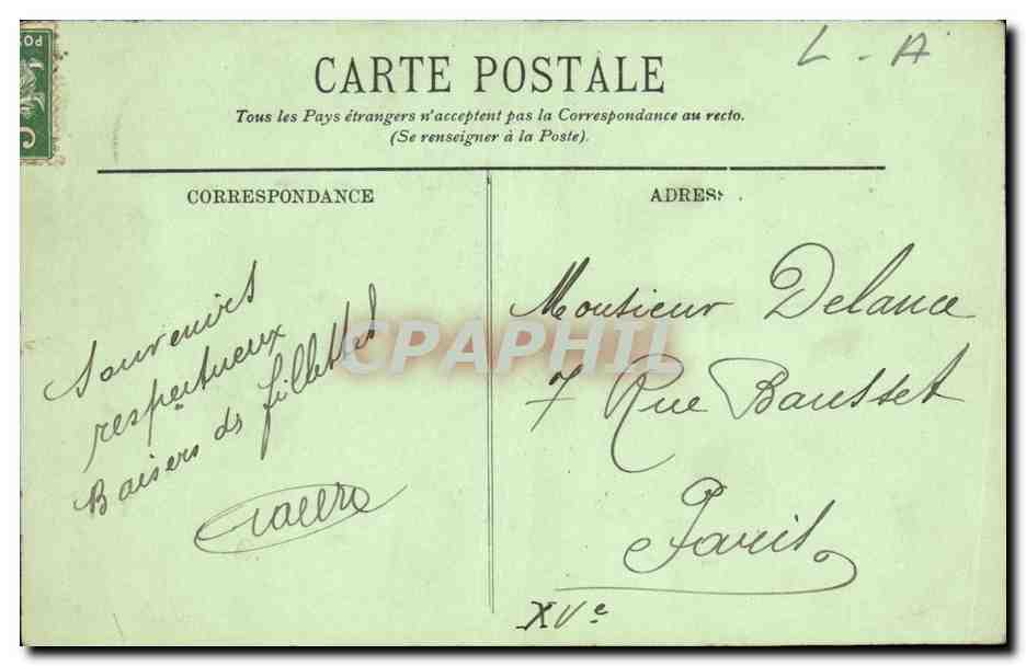 CPA Nantes La Cathedrale Revers du Portail — Rückseite