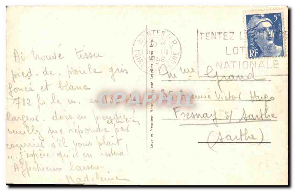 CPA Nantes Le Chateau Le Puits de la Duchesse Anne — Verso
