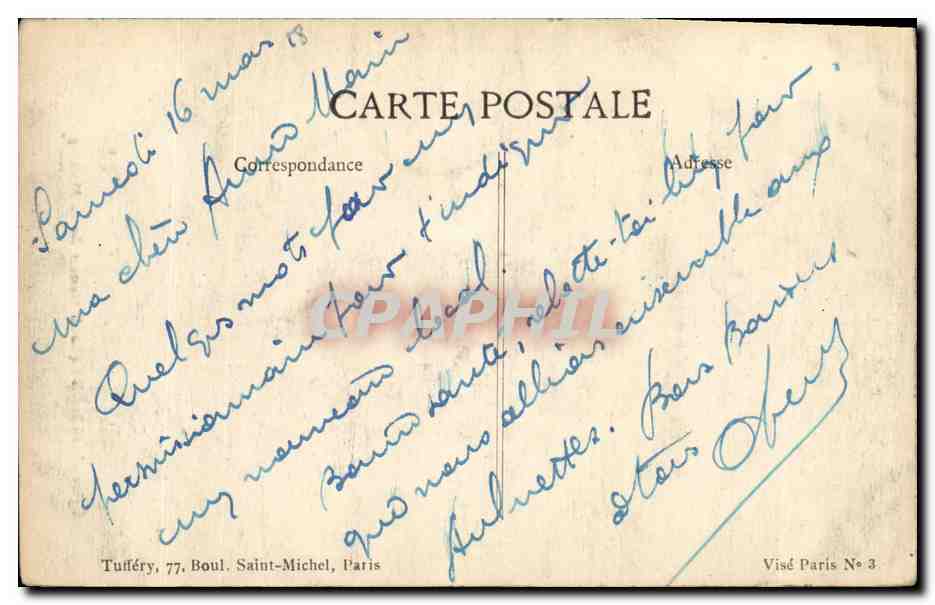 Église d'Amblény — Bombardement du 19 Mars 1915 — Collection Haynot — Reverso