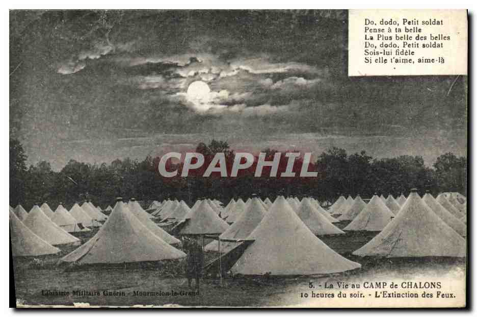 CPA La Vie au Camp de Chalons Militaria