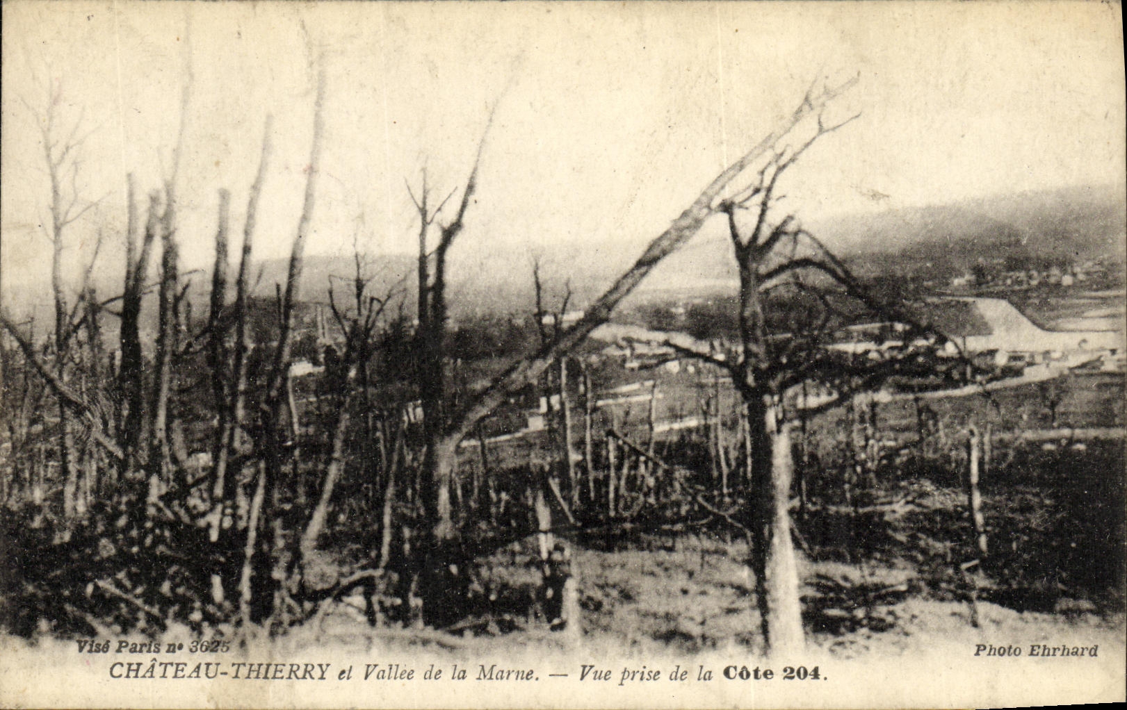 Château-Thierry et Vallée de la Marne — Vue prise de la Côte 204 — Visé Paris n° 3625 — Photo Ehrhard