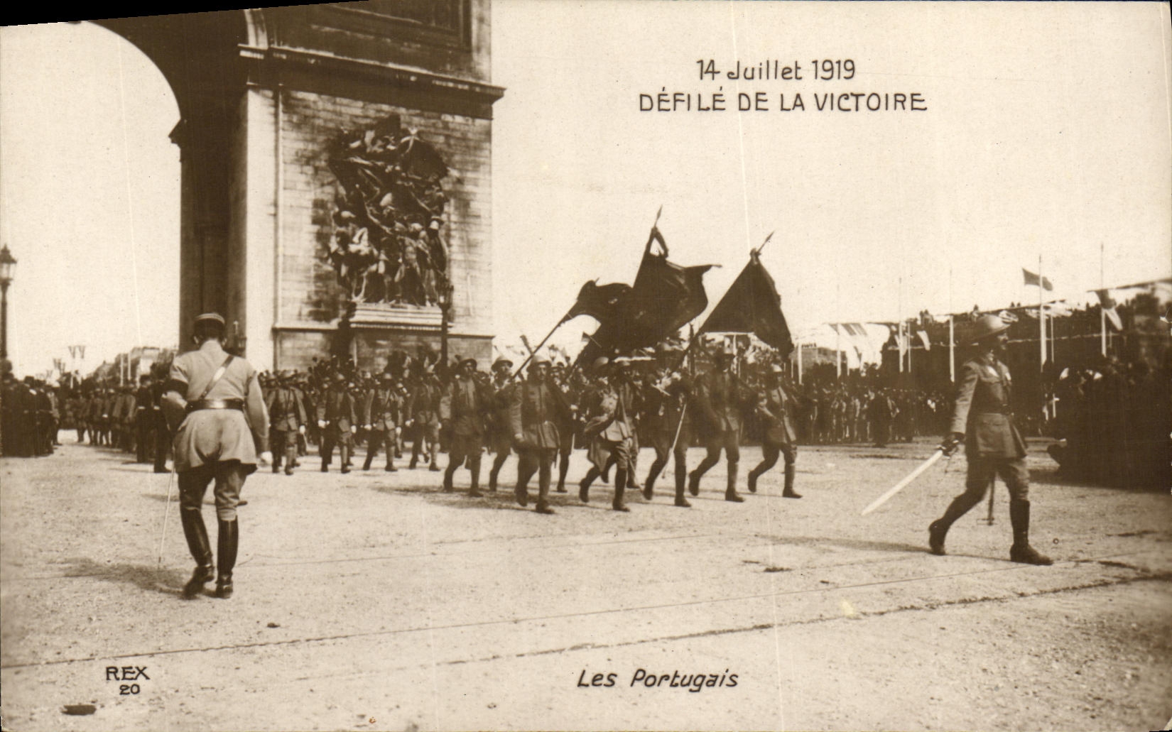 Défilé de la Victoire — 14 Juillet 1919 — Les Portugais — REX 20