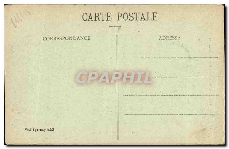 CPA Epernay Bombardee Rue de la poterne Les ruines fumantes du moulin Delaire Militaria — Rückseite