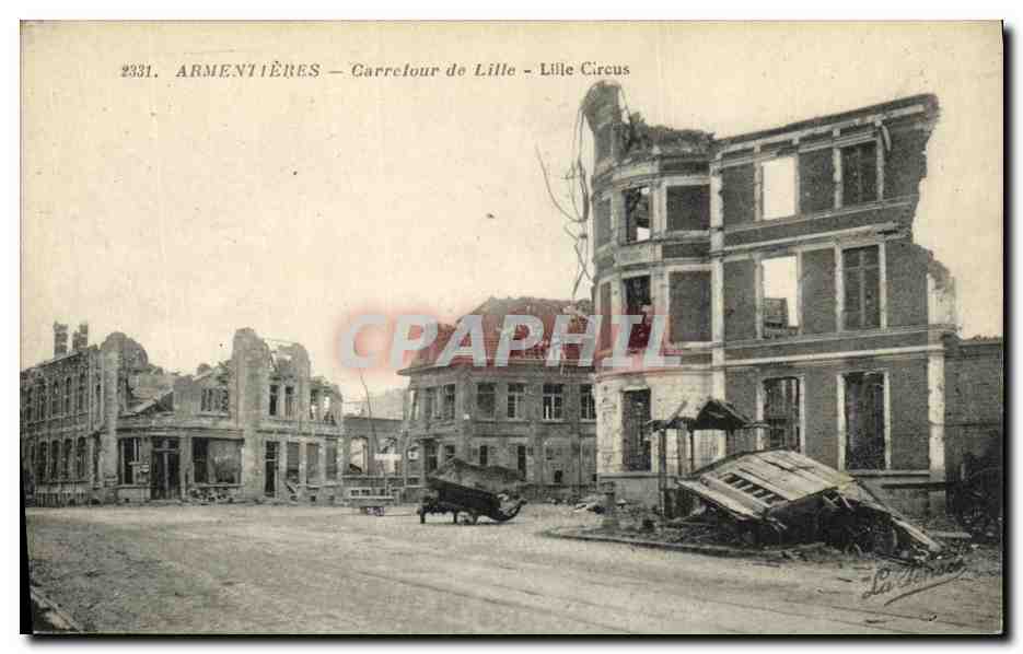 CPA Armentieres Carrelour de Lille Militaria