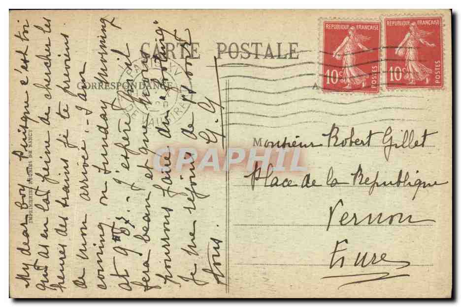 CPA Militaria Revigny Rue de la Paix apres le Bombardement — Rückseite