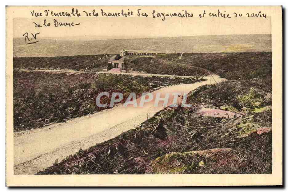 CPA Militaria Vue d ensemble de la tranchee des baionnettes et entree du ravin de la Dame