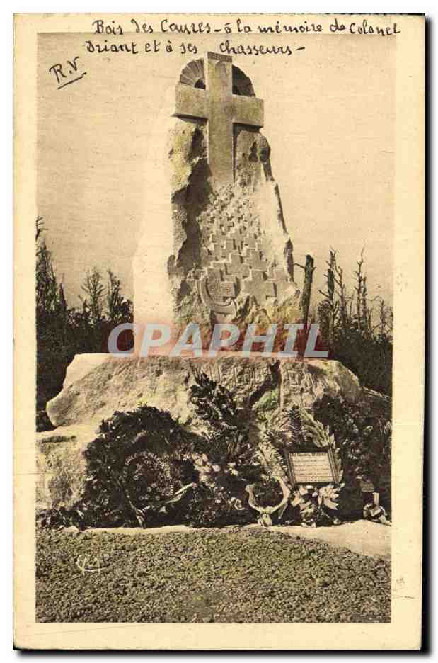 Bois des Caures — Monument à la mémoire du Colonel Driant et ses chasseurs — Grégoire Calvet, sculpteur