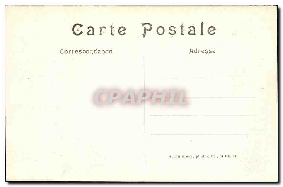 CPA Militaria Sermaize Vue Generale apres le Bomardement — Rückseite