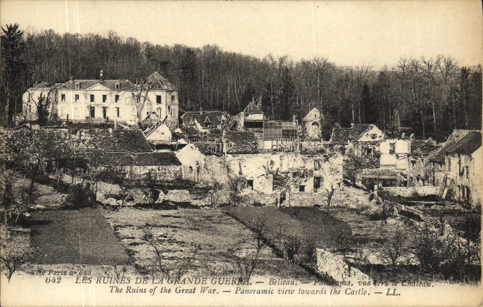 CPA Militaria Les Ruines De La Grande Guerre Belleau Vue Chateau