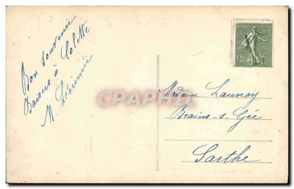 CPA Militaria Guerre Soissons Autour de la Cathedrale — Rückseite