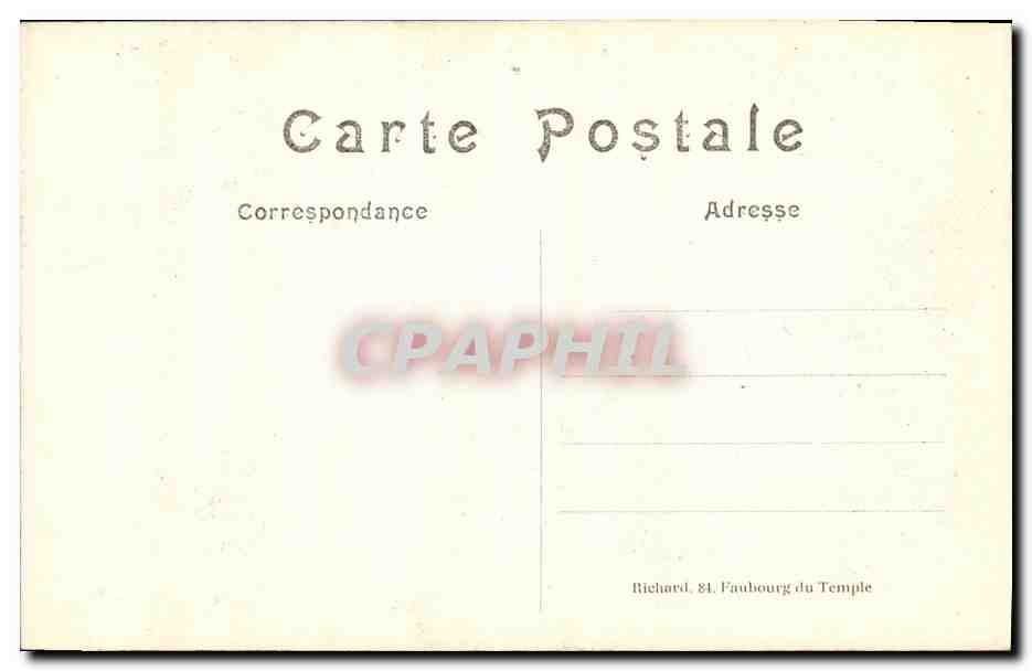 CPA Militaria Guerre De La Cathedrale de Reims Apres le Bombardement par les allemands Le trone de son eminence le card — Rückseite