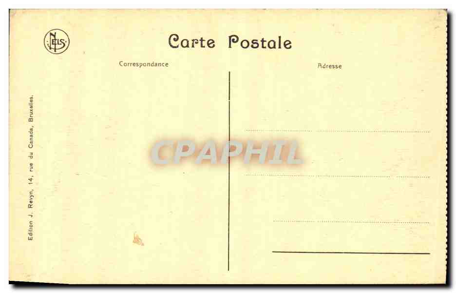 CPA Militaria Ruines d Ypres Eglise Saint Martin et les halles — Rückseite