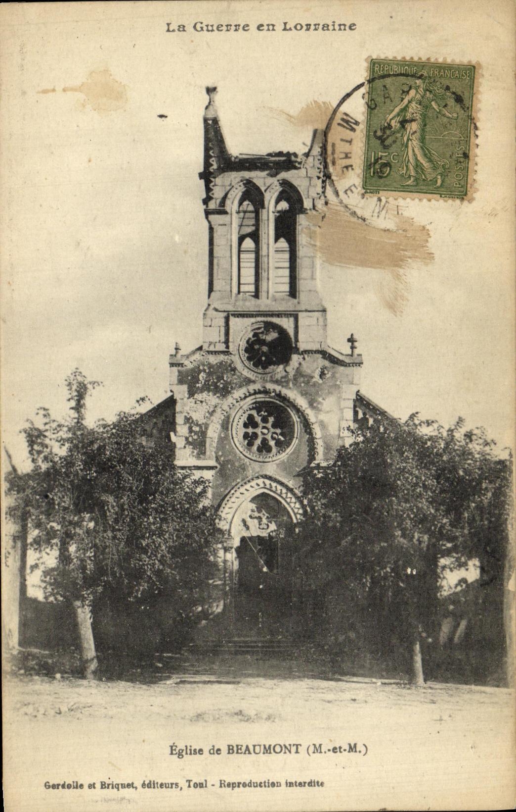 CPA Militaria Eglise de Beaumont 
