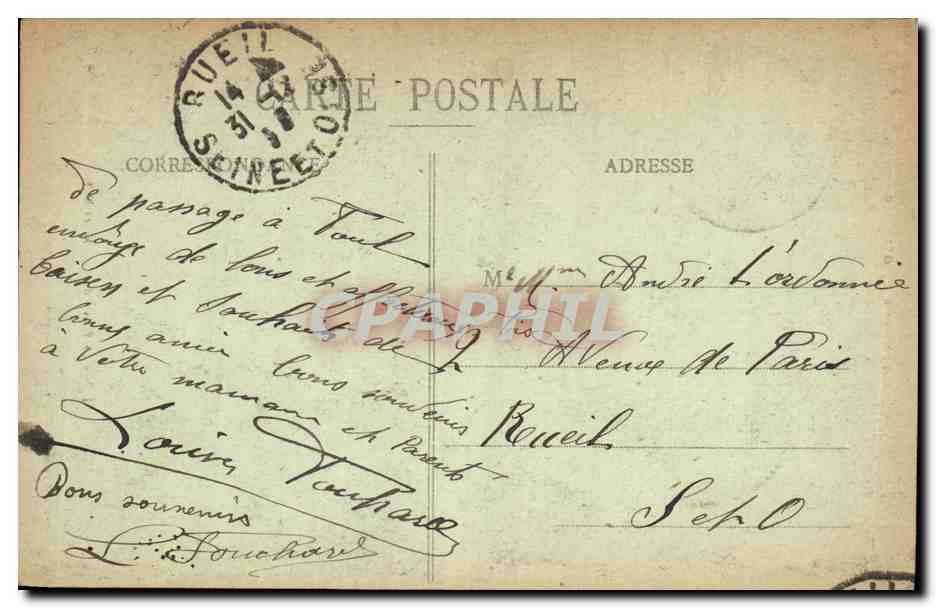 CPA Militaria Eglise de Beaumont  — Rückseite