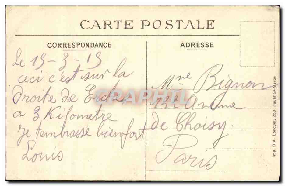 Arvillers Somme — Entrée du village — HURET, 5, rue Cavallotti, Paris — Reverso