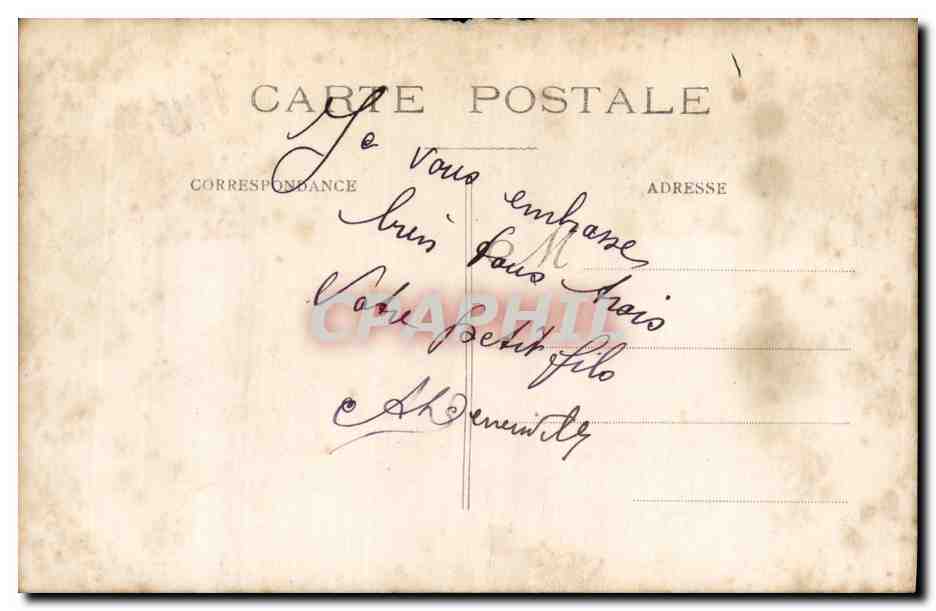 PARTE PHOTO Militaria Soldats numero 54 sur les kepis  — Rückseite