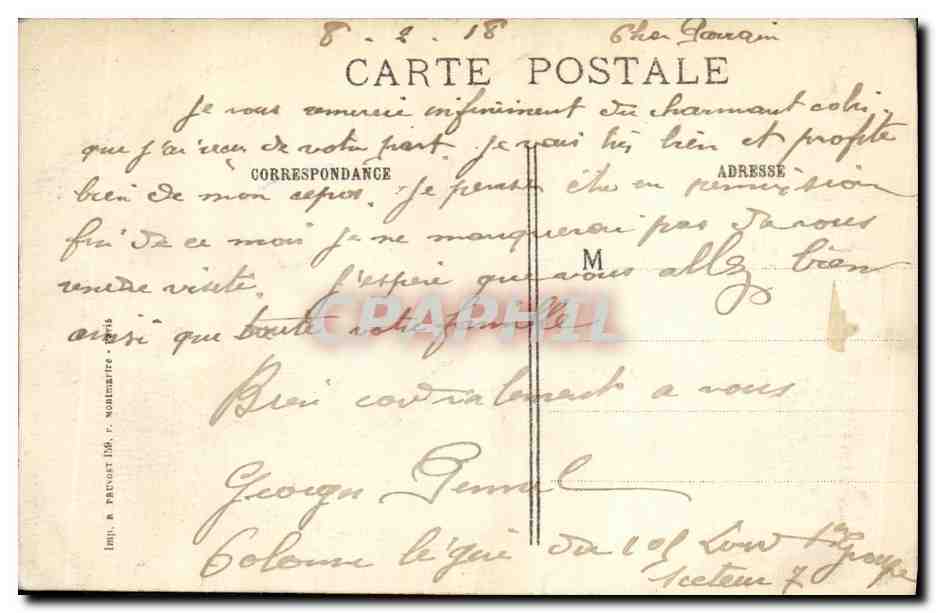 Hériménil (M.-&-M.) — Après le terrible bombardement — J. Courcier, 8, rue Simon-le-Franc, Paris — Verso