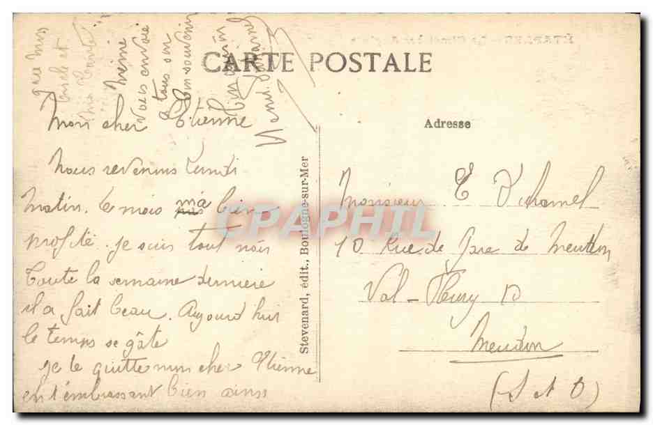 CPA Militaria Etaples Le Cimetiere Anglais — Back