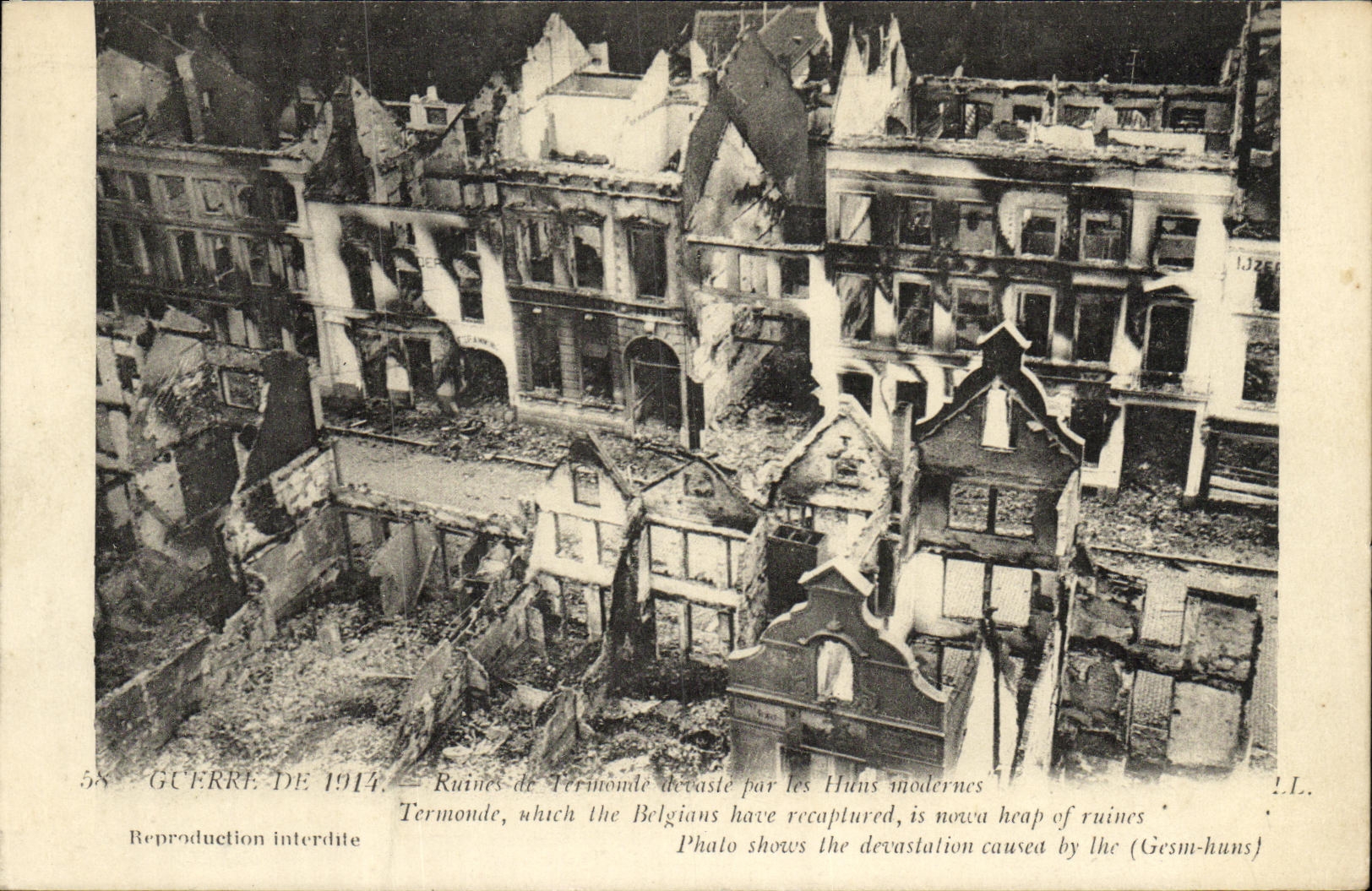 CPA Militaria Ruines de Termonde 