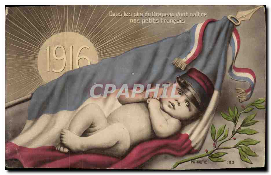 CPA Militaria Enfant Annee 1916
