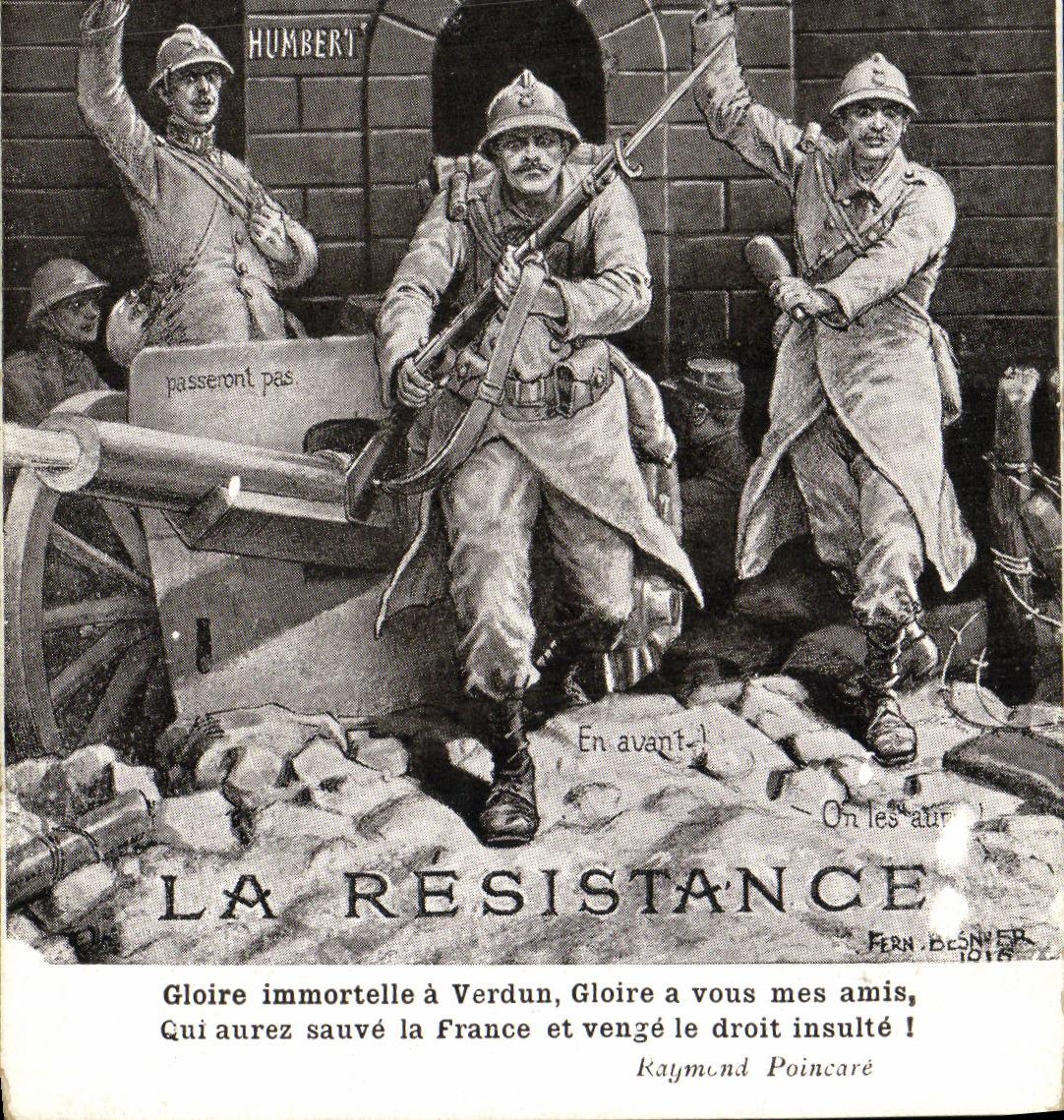 CPA Militaria La Resistance Verdun