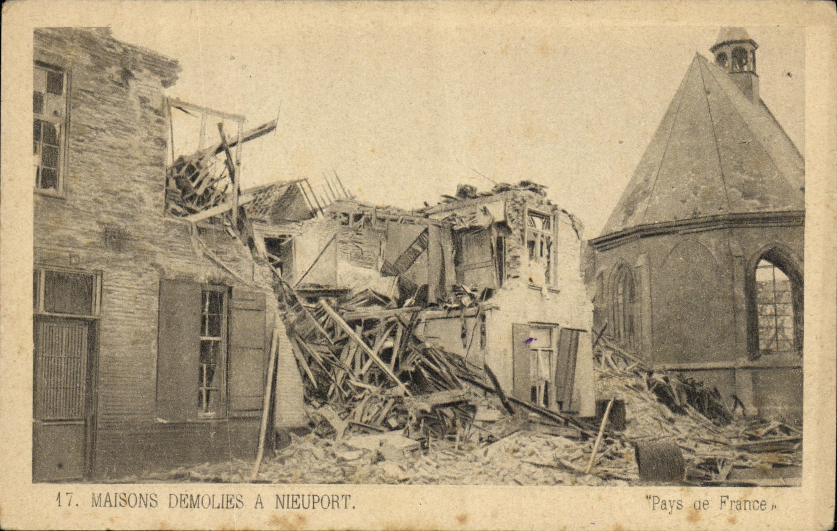 CPA Militaria Maisons Demolies A Nieuport