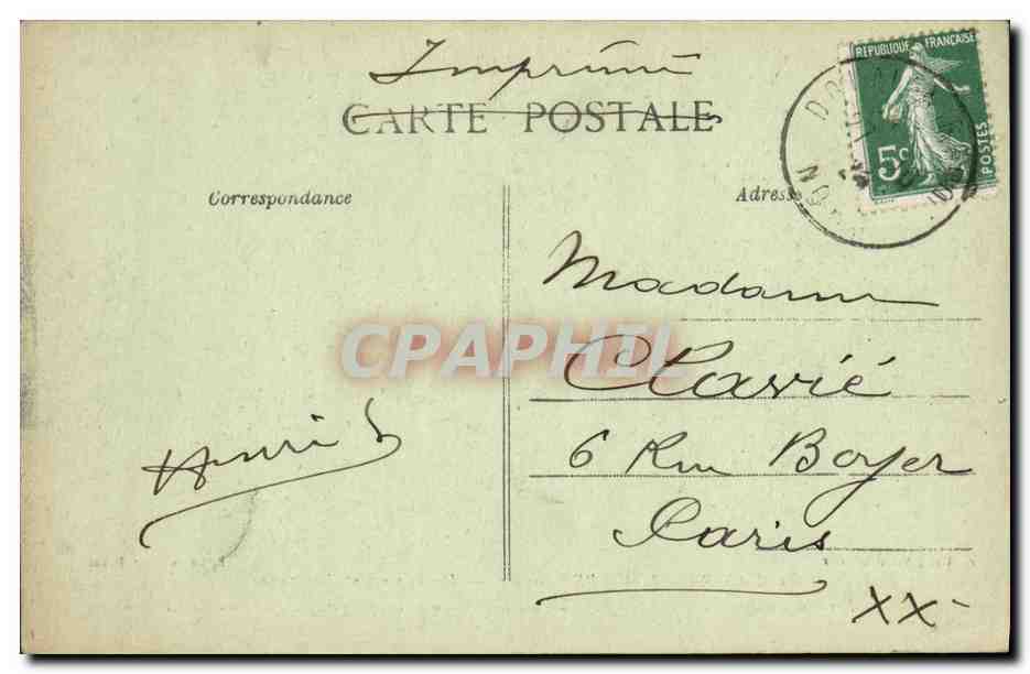 Douai during the occupation — Review of German troops, Place du Barlet — E. Baron, phot. Douai — Back