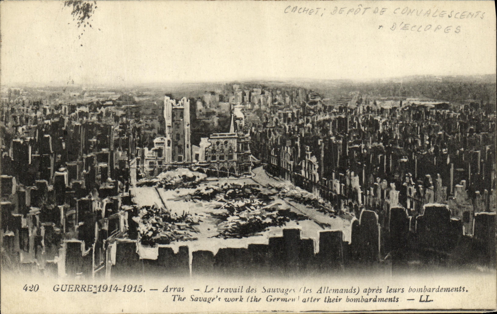 Arras — Détroit de la guerre 1914-1915 — Dépôt de convalescents