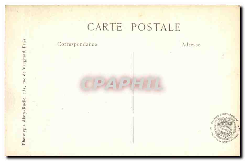 Perthes-les-Hurlus (Marne) — Panorama der DorfRuinen — Section Photographique de Minnée — Rückseite