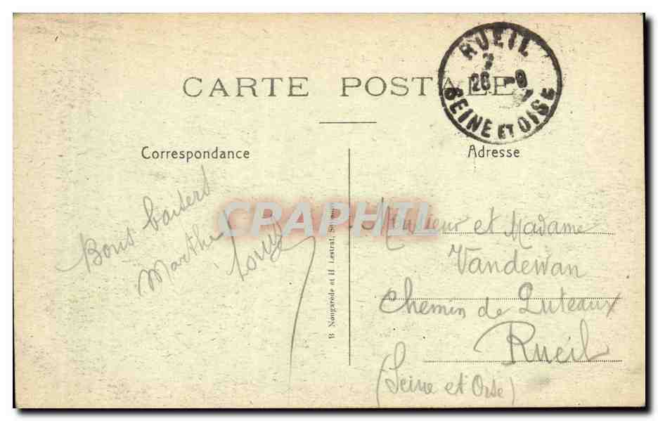 Vauxaillon et le Mont des Singes — ruines et paysage — éditeur non identifié — Rückseite