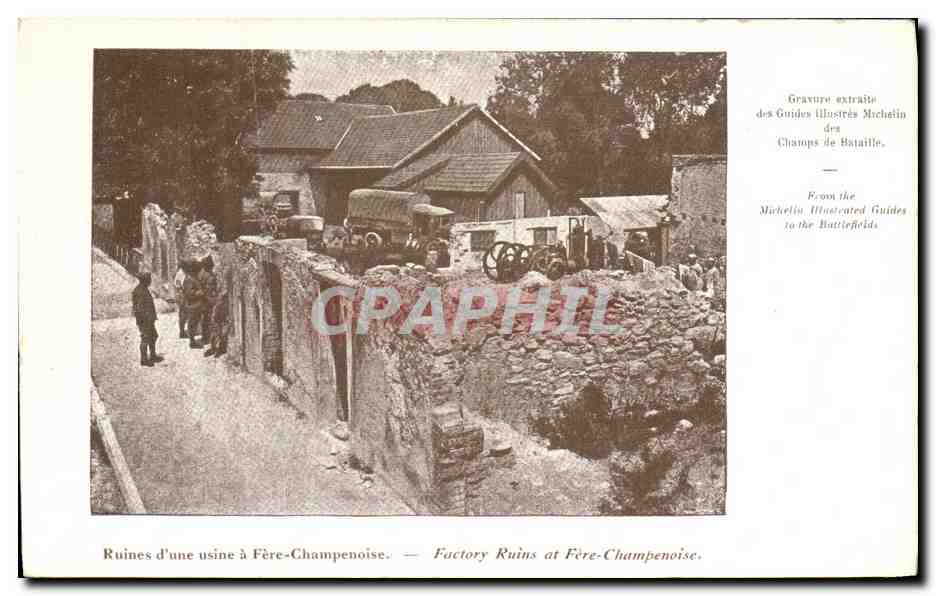 CPA Militaria Ruines d une usine da Fere Champenoise 