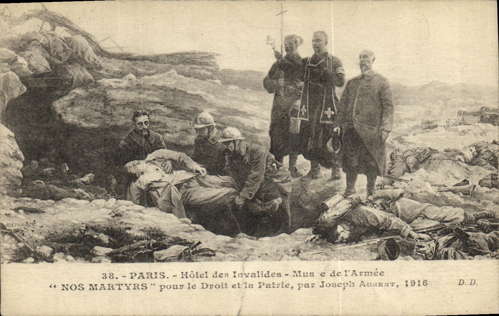 CPA Militaria Paris Hotel des Invaildes Musee de l armee Nos martyrs pour le droit de la patrie Joseph Aubert 1916