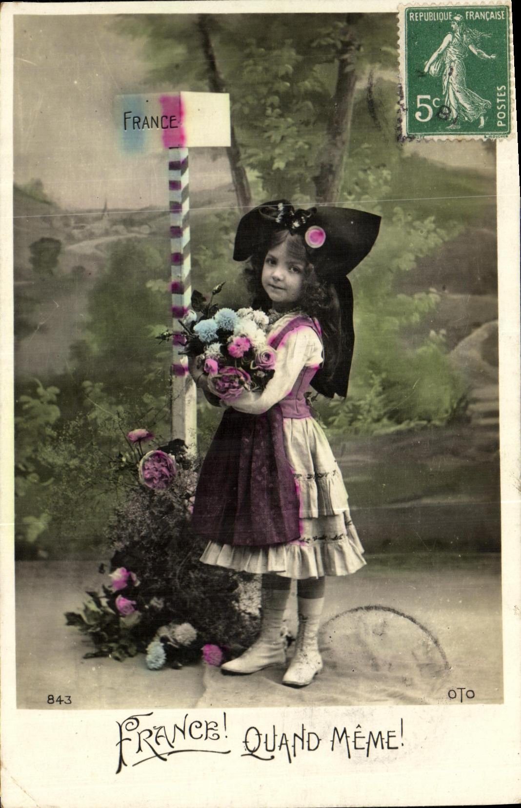 CPA Militaria France Quand Meme Enfant Alsace