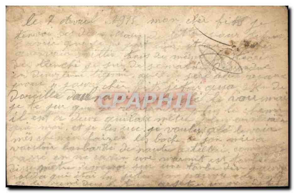 CPA Militaria Le Reve De Deroulede — Verso