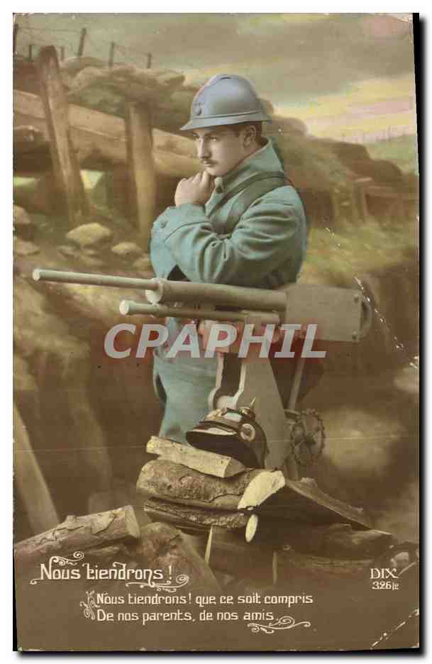 CPA Militaria Nous Tiendrons Canon 