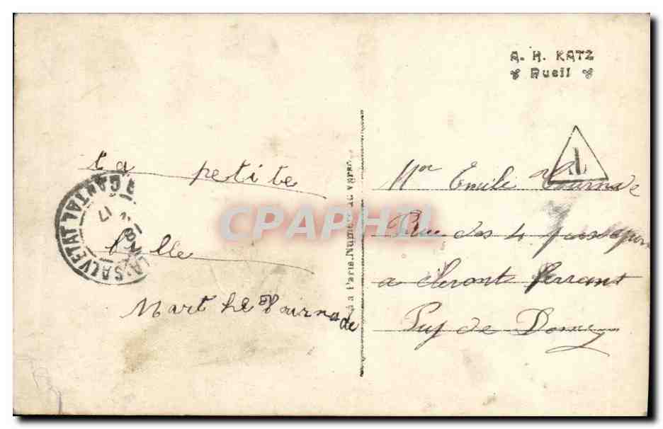 CPA Militaria Au Milieu de Mes Jeux Quoique petit encore Enfant Soldats de plomb — Verso