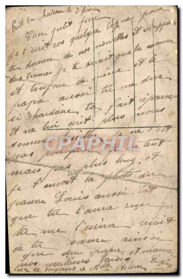 CPA Militaria Vive la France Mon General Enfants — Rückseite