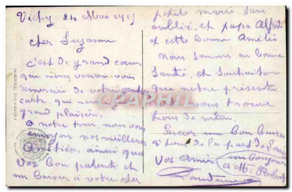 CPA Militaria Cher Drapeau Jeanne d arc — Rückseite