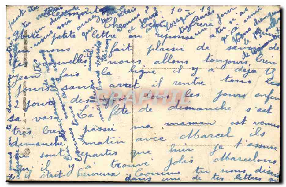 CPA Militaria France et Amour En Permission  — Verso