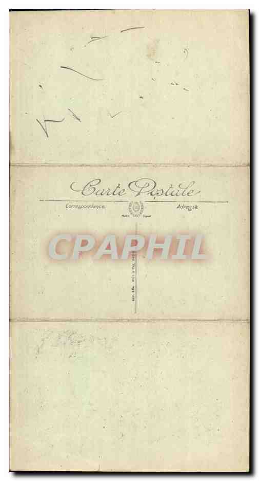 CARTE 3 VOLETS Militaria La Grande Guerre Reims — Back