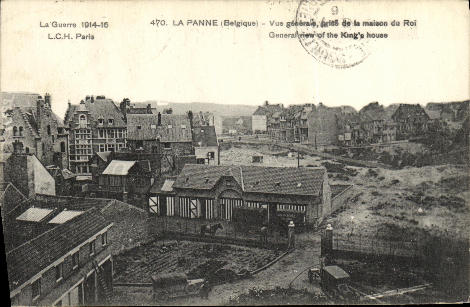 CPA Militaria La Panne Vue Generale Prise de la maison du roi 