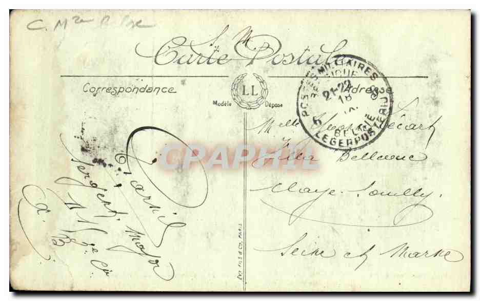Tarjeta postal antigua Militaria Guerra Casas en Llamas en un Barrio de Amberes — Reverso