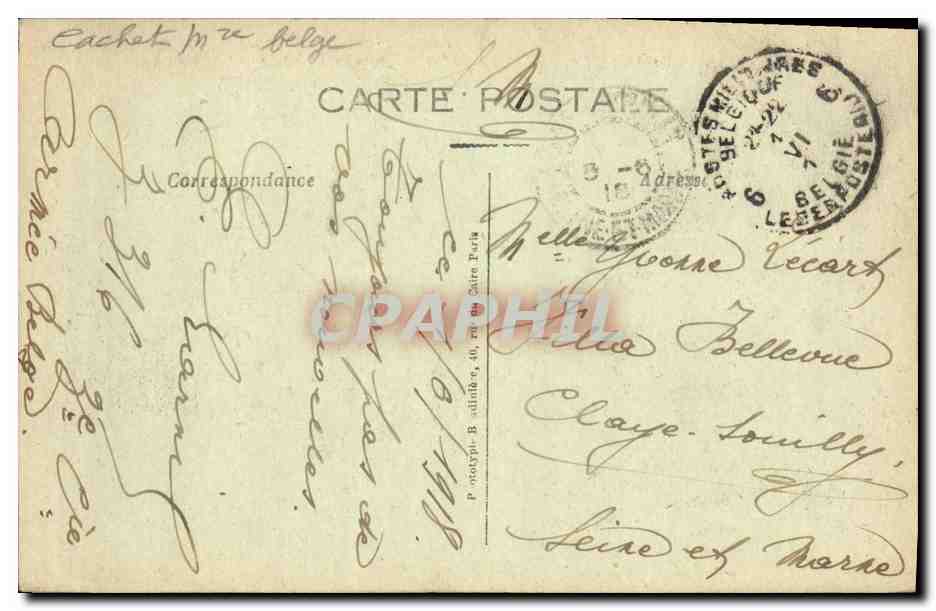 Ypres (Belgien) — Eingang zur Rue au Beurre — Phot-Express Visé Paris — Rückseite