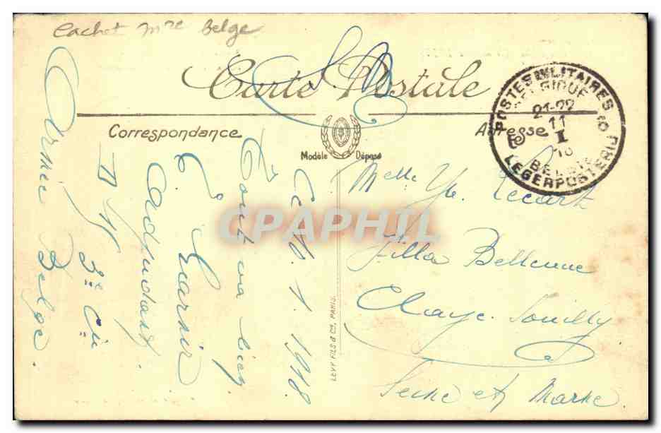 CPA Militaria Eppeghem Exterieur de l Eglise 15 octobre 1914 — Rückseite