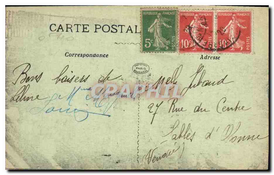 CPA Militaria Vaux Les Ruines — Rückseite