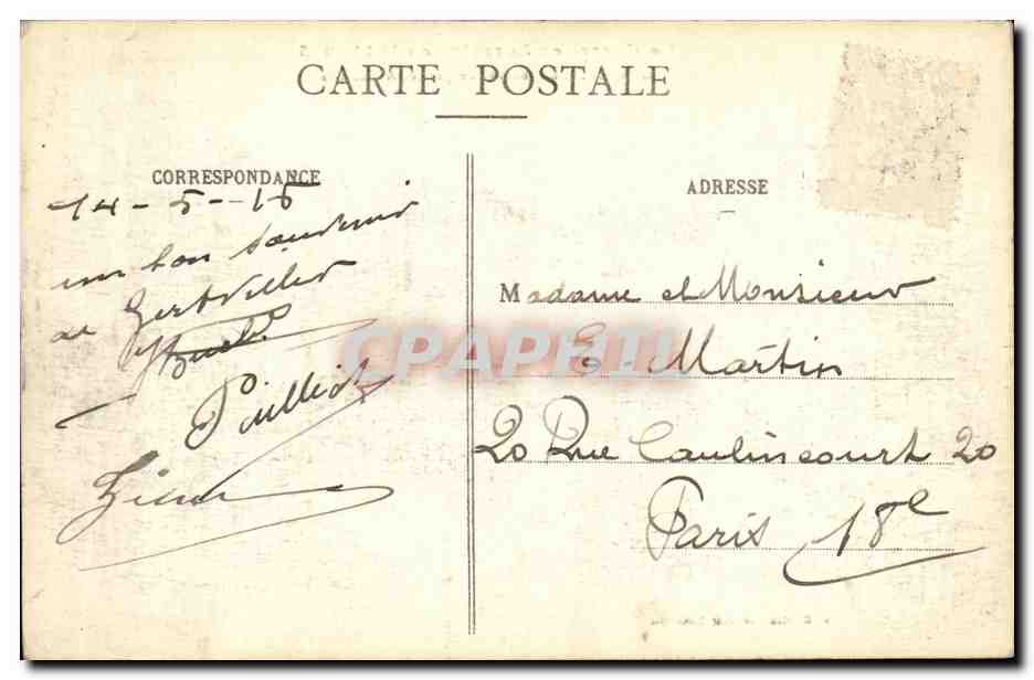 Gerbéviller — bombardé par les Allemands — R. Bertain, éd. Lunéville — Rückseite