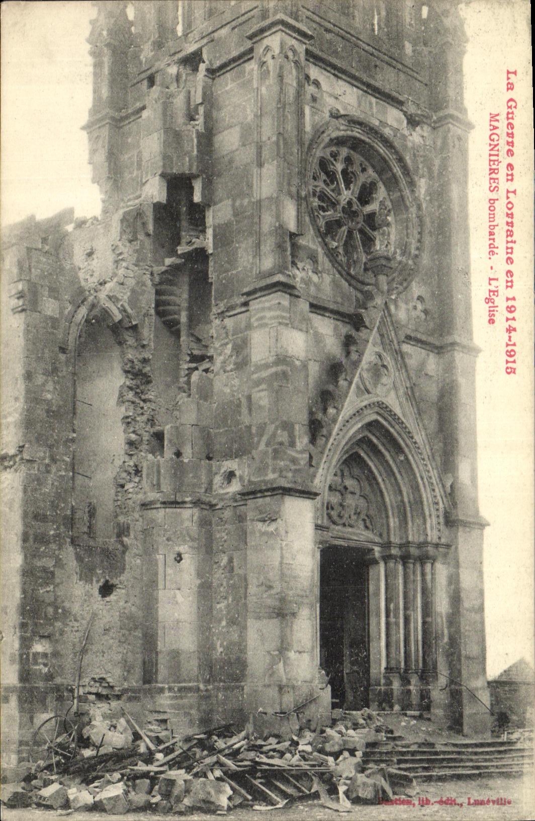 CPA Militaria Magnieres L eglise 