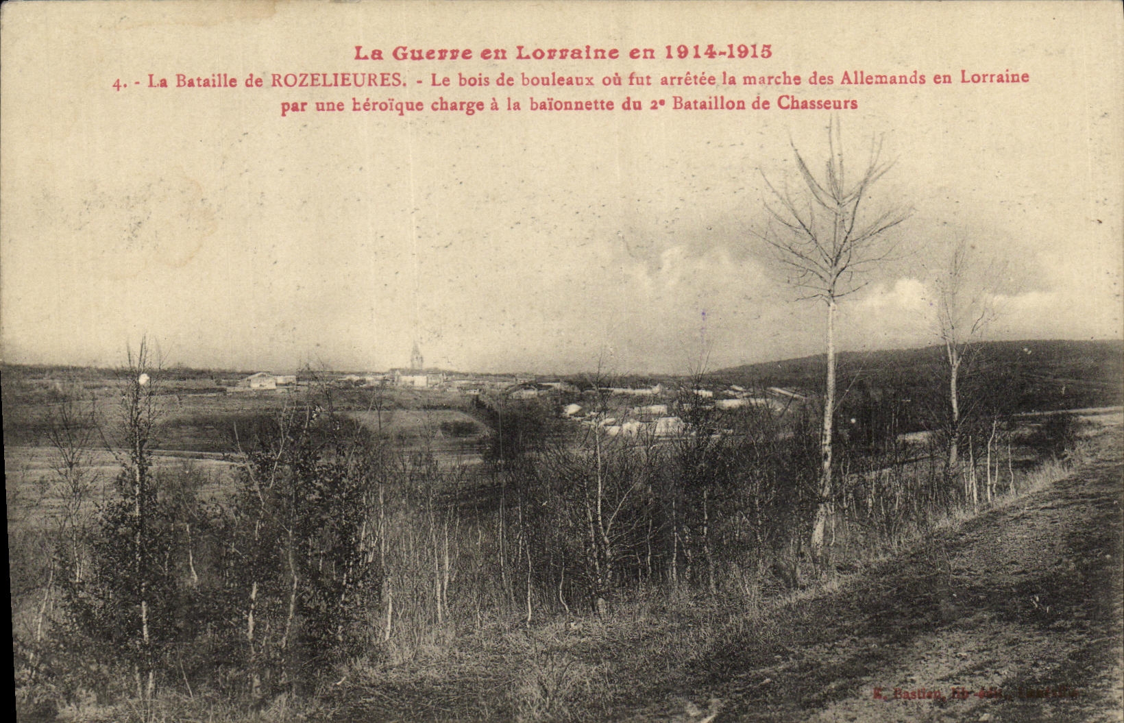 CPA Militaria La Guerre en Lorraine en Rozelieures Le Bois de Bouleaux 