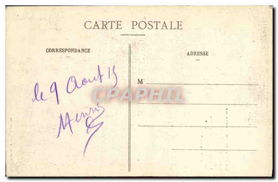 Doncières — Vue intérieure de l'église après les combats — La Guerre en Lorraine en 1914-1915 — Verso