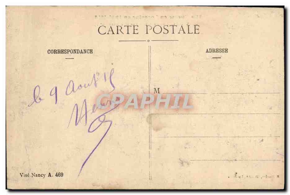 CPA Militaria La Guerre en Lorraine Deinvillers Bombarde Vue Interieure — Rückseite